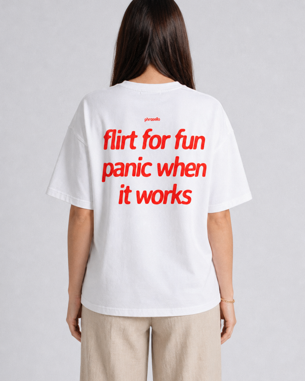 Flirt For Fun Panic When It Works Tee Shirt