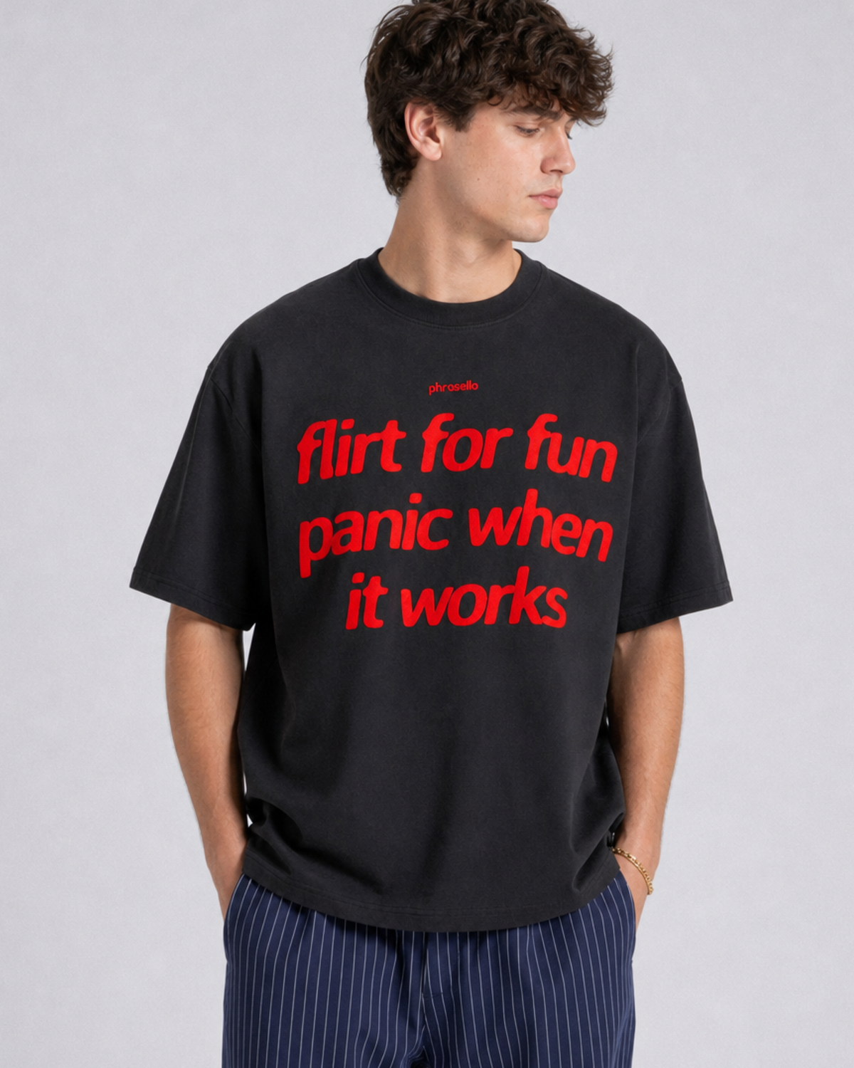 Flirt For Fun Panic When It Works Tee Shirt