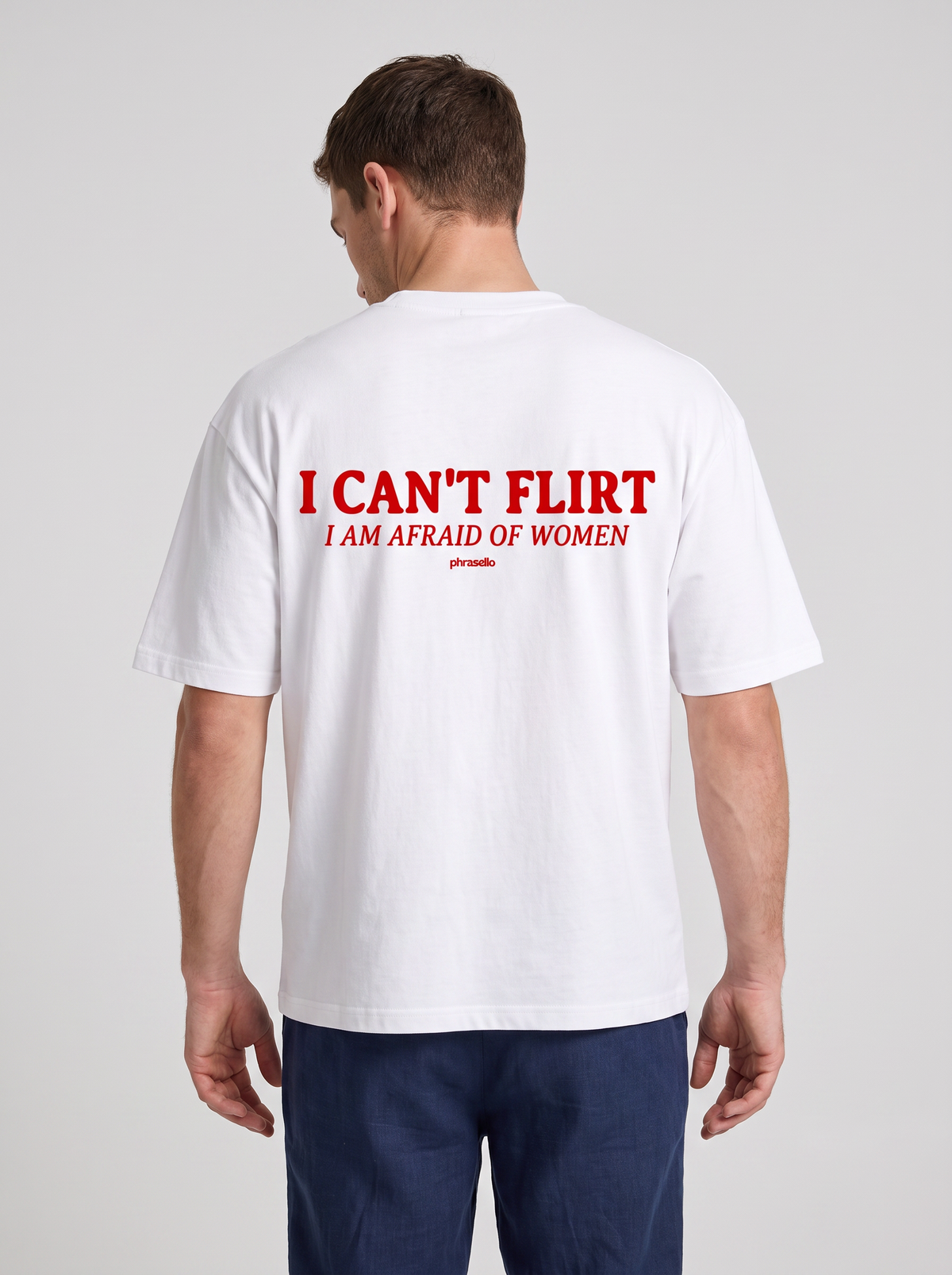 I CAN'T FLIRT I AM AFRAID OF WOMEN TEE SHIRT